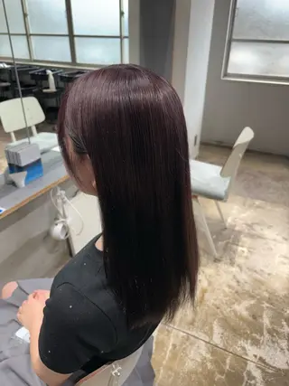 ミディアム カラー 玉置 七海のヘアスタイル