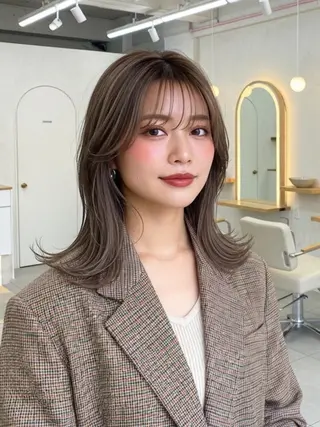 セミロング 似合わせボブ✖️ 韓国レイヤー✨小関のヘアスタイル