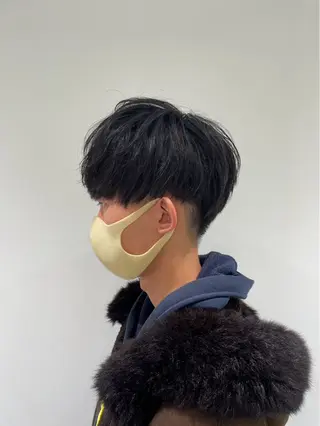 メンズ 【シャドウパーマ センターパート】義心のヘアスタイル