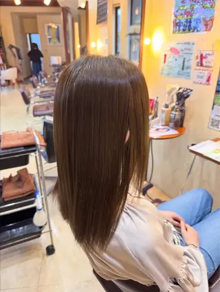 ロング hair&makeRIHGA所属・善方 心音のヘアスタイル