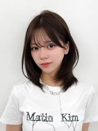 ミディアム カラー ヘアアレンジ 顔周り&ミディアム 特化/池袋/kokiのヘアスタイル