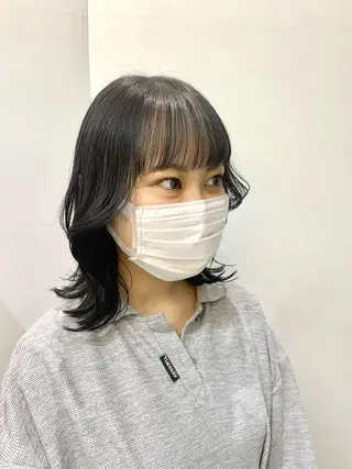 ミディアム カラー 🌷ラベンダーピンク 顔まわり🌷ねいろのヘアスタイル