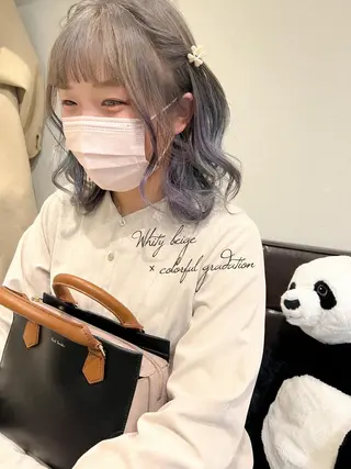 ミディアム カラー ヘアアレンジ カラーパティシエ facce🌼ikoのヘアスタイル