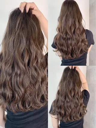 セミロング カラー _WHITE 高槻のヘアスタイル