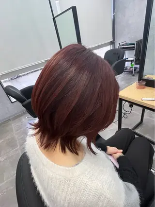 ミディアム カラー 熊谷 有紗のヘアスタイル