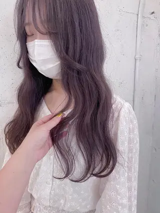 ロング カラー ブリーチなしカラー ダブルカラーエクステのヘアスタイル