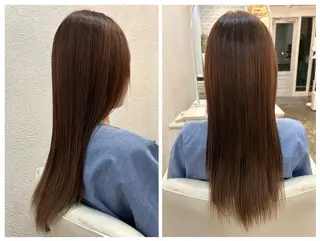 ロング カラー 木津奈保子💚 ｼｮｰﾄﾓﾃﾞﾙ募集のヘアスタイル