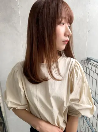 セミロング 縮毛矯正/ショート/ レイヤー/畑中正敏のヘアスタイル