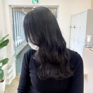 ミディアム カラー 色白に見える暗髪 梅田・増田のヘアスタイル