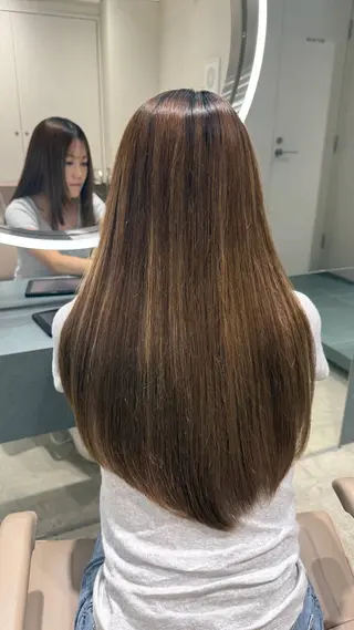 ロング せな立川レディース メンズカットモデルのヘアスタイル