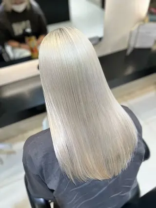 ロング カラー ボブ/ハイトーン髪質 改善/越谷✨クラモチのヘアスタイル