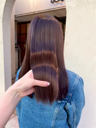 ロング カラー レイヤー✂︎ぷつボブ 艶カラー🤍noaのヘアスタイル