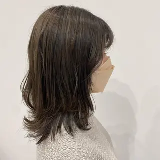 ミディアム カラー ヘアアレンジ 肥後 有紗のヘアスタイル