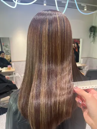 ロング 髪質改善&艶カラー/ ほんだあみ (♡)のヘアスタイル