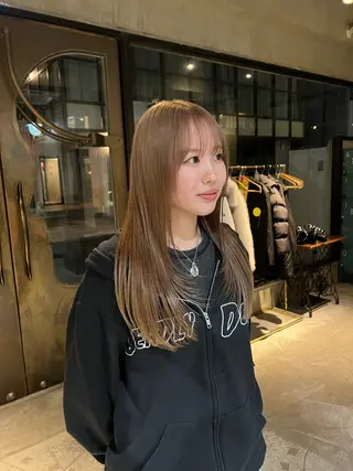 ロング カラー 赤みゼロ/透明感 カラー🌿KANTAのヘアスタイル