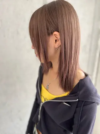 ミディアム カラー Mariana雛/ 西大分/ハイライトのヘアスタイル