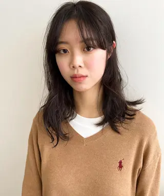 ロング カラー 顔周りカット/透明感 カラー✂️MEIのヘアスタイル