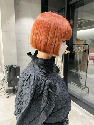 ショート カラー ヘアアレンジ ミニボブ/ブリーチ 🌈MISATOのヘアスタイル