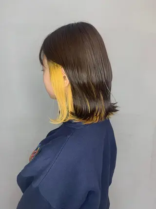 ミディアム 田中大星 /ボブ 縮毛矯正のヘアスタイル