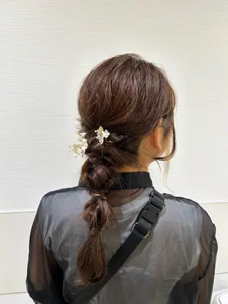 ヘアアレンジ はるか/ブリーチカラ ー/ヘアアレンジ🤍のヘアスタイル