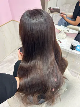 ロング 新宿/ハイトーン 韓国風/Narukaのヘアスタイル