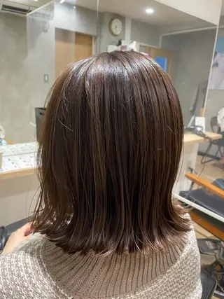 ミディアム カラー エンドウ　ミノリ🤎 /半個室/レイヤーのヘアスタイル
