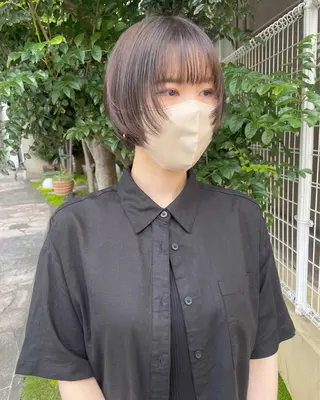 ショート カラー 🙃 透明感カラー/ボブのヘアスタイル