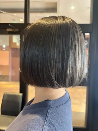 ミディアム カラー 🎀ワンレンボブ🎀 ワンカラー　あゆみのヘアスタイル