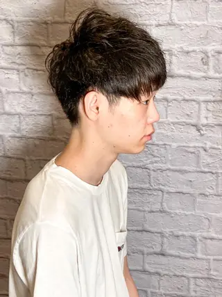 ショート カラー パーマ メンズ お客様満足度NO.1 小林真弥のヘアスタイル