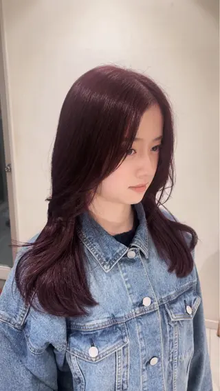 ロング カラー 💖大人韓国ヘア💖 韓国艶カラー【銀座】のヘアスタイル