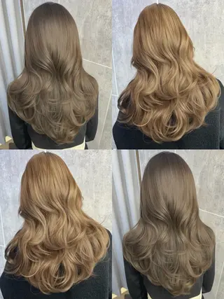 ミディアム カラー 顔まわりの神様✨ 透明感カラー藤嶋秀幸のヘアスタイル