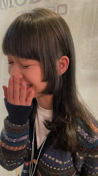 ミディアム 🍒serika 暖色カラー 🍒のヘアスタイル