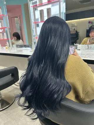 ロング カラー 履歴修正屋さん／ ブロンド／ホワイトのヘアスタイル