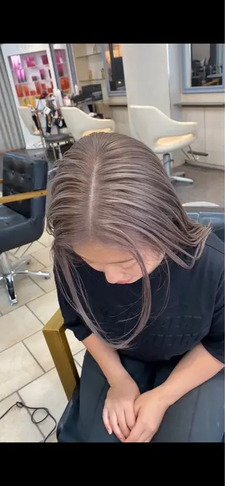 ロング カラー ✨原宿ハイトーン ブリーチ職人菊池のヘアスタイル