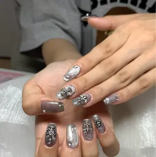 ネイル Kaka_ パラジェル、長さだしのネイルデザイン