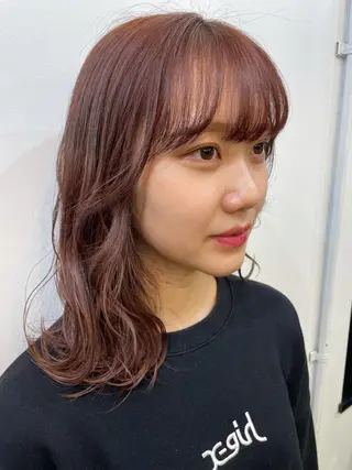 ミディアム カラー 🦄垢抜けボブ特化× 暖色カラー未来🦄のヘアスタイル