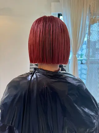 カラー ブリーチカラー🎀 韓国風/寺門美優のヘアスタイル