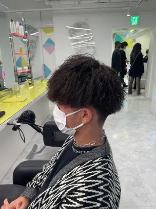 ショート カラー パーマ メンズ 【メンズサロン】 BLUCK 横浜のヘアスタイル