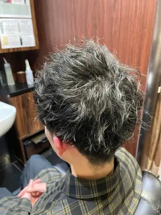 ミディアム パーマ メンズ 高垣 大輔のヘアスタイル