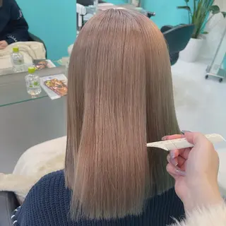 ミディアム カラー mana/メンズ/ ヘアセット/ブリーチのヘアスタイル