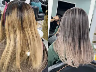 セミロング senjyu GINZA所属・バレイヤージュ/ハイ ライト/庄司鉄平のヘアスタイル