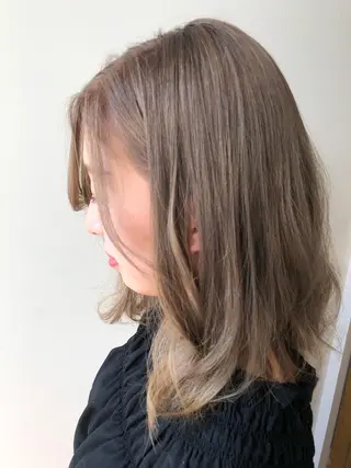 ミディアム カラー 小倉 教志のヘアスタイル