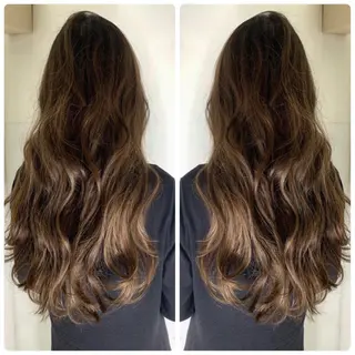 ロング カラー 京都大人女性ショート 徒歩1分/秋山のヘアスタイル