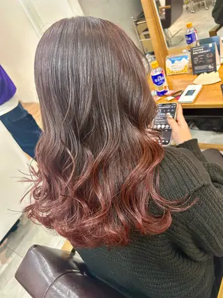 ロング カラー lico×little大通所属・あみ 🐷のヘアスタイル