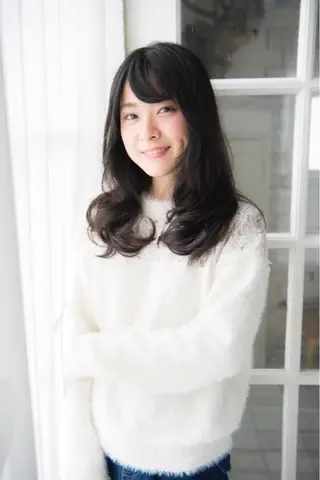 セミロング パーマ 髪質改善🌈縮毛矯正 荻原 達矢のヘアスタイル