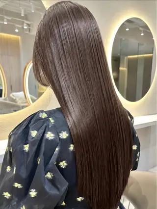 ロング カラー 韓国レイヤー/縮毛 透明感カラー興津史弥のヘアスタイル