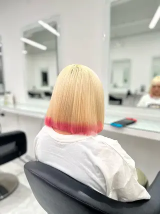 セミロング カラー ❄最強かわいいカラー ❄️MINA❄️のヘアスタイル