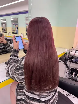 ロング カラー パーマ ヘアアレンジ メンズ 僕なら縮毛矯正してて もブリーチできますのヘアスタイル