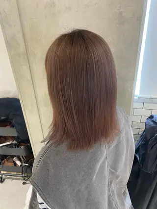 ミディアム ハイトーンエフェクト ブリーチいち丸のヘアスタイル