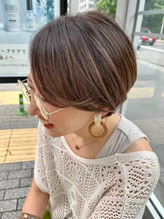 ショート カラー ママ美容師 ＊ヒマワリのヘアスタイル